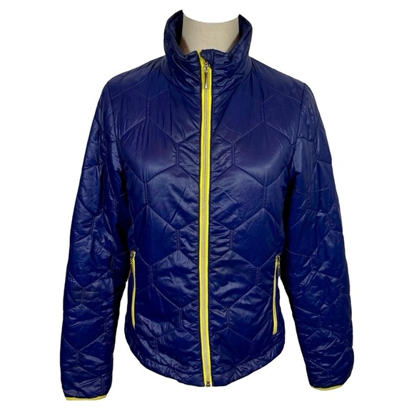 SCOTTeVEST Lola Nylon Quilted Puffer Jacket in Rhapsody Blue 16 Pockets Travel - Picture 3 of 13